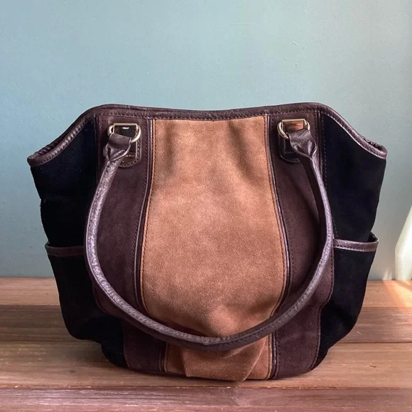 Tignanello Suede and Leather Shopper Bag - Picture 2 of 8